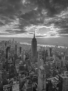 Noir et blanc Manhattan New York Empire State Building
