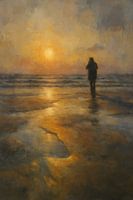 Réflexion sur la plage