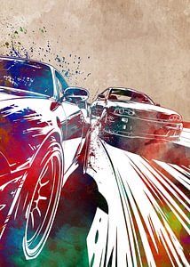 Auto-Rennsport Kunst