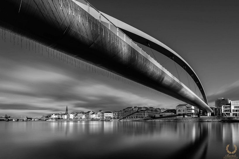 Fahrradbrücke (Hoeg Brögk) Schwarz-Weiß von Danny Bartels