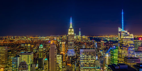 New Yorker Skyline - Blick vom Top of the Rock 2016 (1)