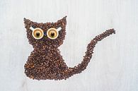 Meow, I'm a coffee cat. van Elianne van Turennout thumbnail