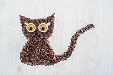 Meow, I'm a coffee cat. von Elianne van Turennout