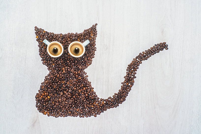 Meow, I'm a coffee cat. van Elianne van Turennout
