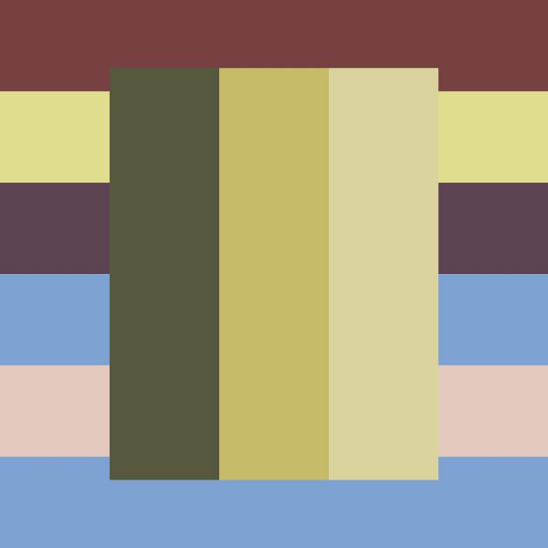 Abstrakte geometrische Kunst inspiriert von Sean Scully von Dina Dankers