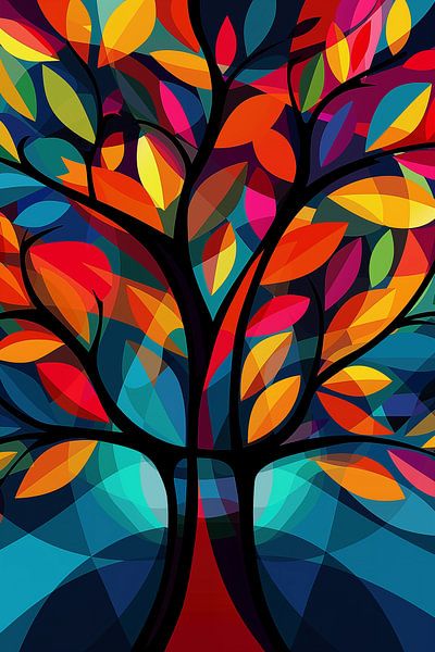 Abstract tree by the river by Frank Daske | Foto & Design