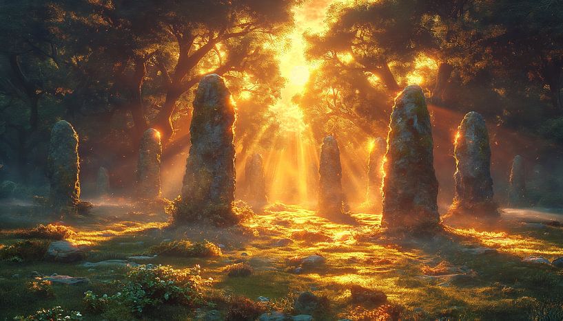 Play of light in the ancient grove by artefacti