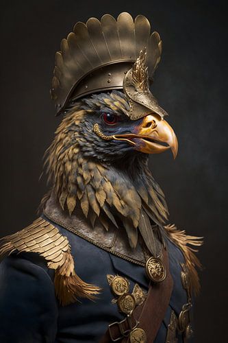 Portrait du patron du pays du poulet sur Digitale Schilderijen