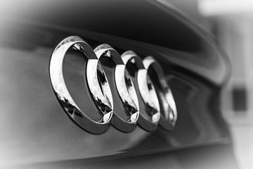 Logo Audi sur le hayon de la A5 Sportback sur Rob Boon
