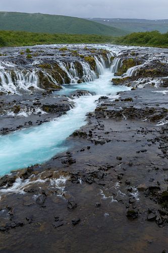 The Brúarárfoss or Brúarfoss waterfall Iceland by Menno Schaefer