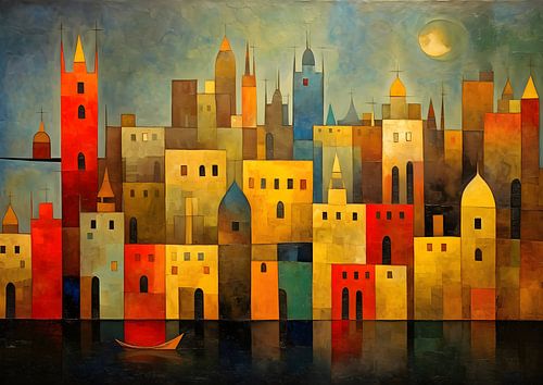 Venetië in de stijl van Paul Klee