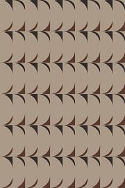 Art rétro des années 70. Formes géométriques abstraites dans des couleurs brunes sur Dina Dankers