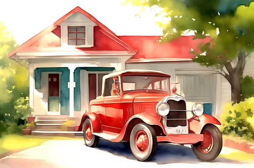 Rode oldtimer uit de jaren 1930 IV