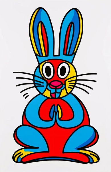 Colourful rabbit in pop-art style by Imperial Art House