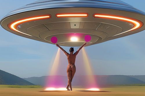 UFO approaching for landing