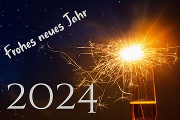 Silvestergrüße 2024: Grußkarte für Silvester in deutsch von Udo Herrmann