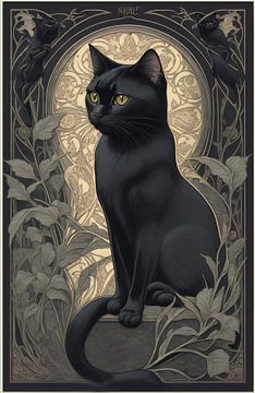 Zwarte kat van Biljana Zdravkovic