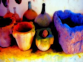 Récipients avec pigments colorés sur 3QuarksMedia