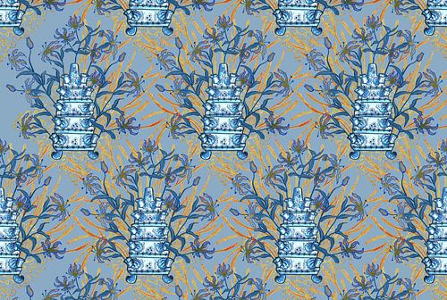 Une véritable ode au bleu de Delft sur Artmotifs Eve