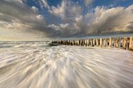 Wellenbrecher im Meer von Ellen van den Doel Miniaturansicht