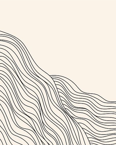 Bergen in zwarte lijnen