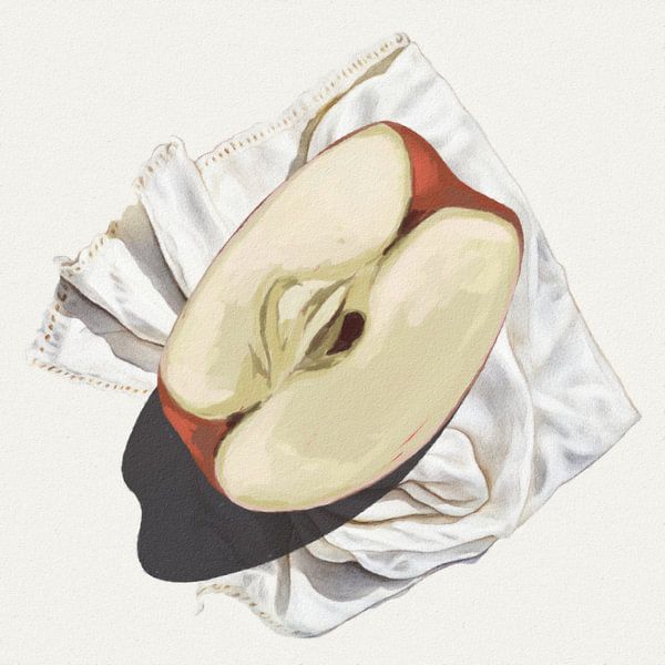 Still Life with Appleslice von Marja van den Hurk