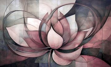 Lotus Abstract van Jacky