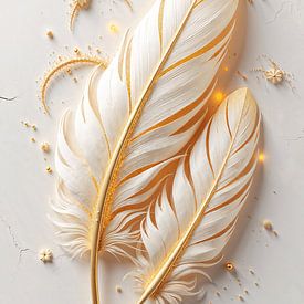 Fantasy Deluxe: VELAURION – Edle Federn glamourös und abstrakt dargestellt von INFERAURUM