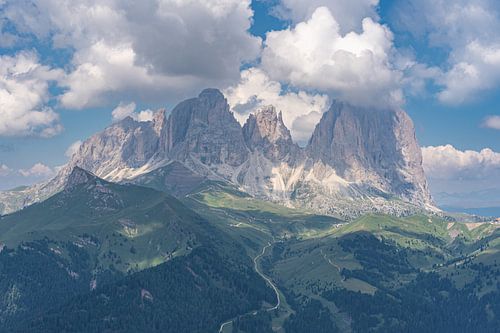 View of mountain peaks Dolomites