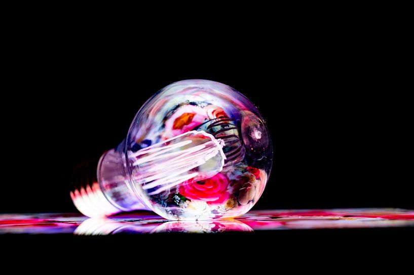 Art with Light Bulb 02 van Wil Gulpen