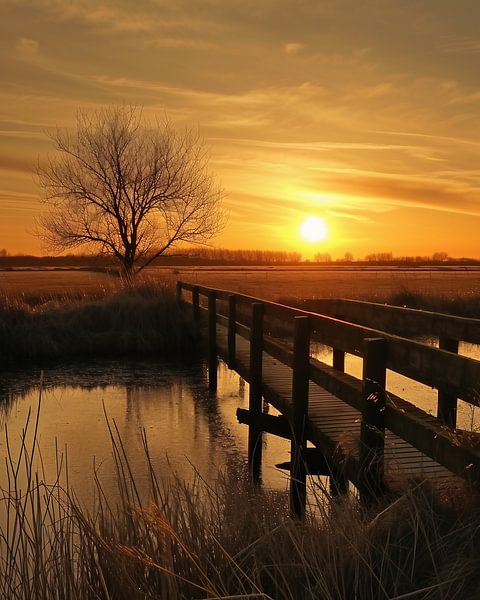 Herbstmorgen am Fluss von fernlichtsicht