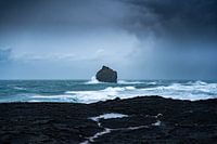 Rock in the surf