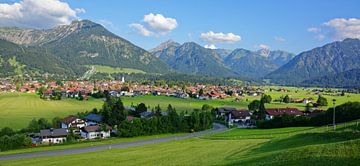 Blick auf Oberstdorf - Variante von Gisela Scheffbuch