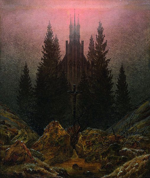 Het kruis in de bergen, Caspar David Friedrich - ca. 1812 van Het Archief