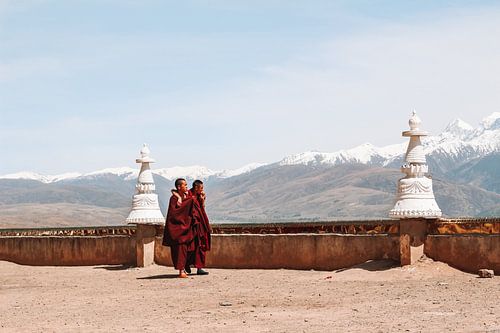 Tibetan monks in Tibet