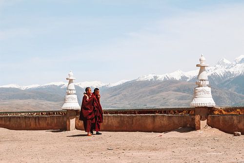 Tibetaanse monniken in Tibet