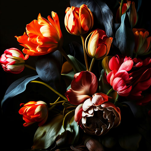 Blumenpracht Bunte Tulpen