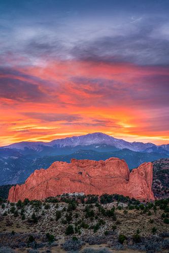 Garten der Götter Sonnenuntergang Foto