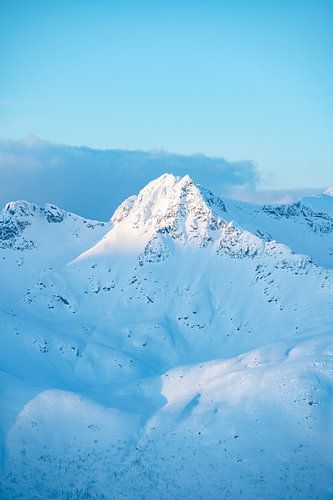 Wintergebergte bij Tromso, Noorwegen