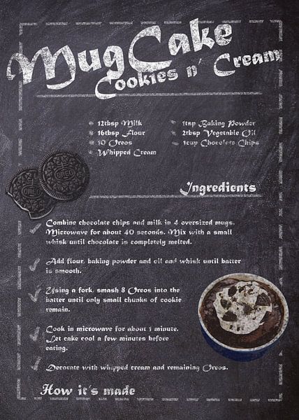 Recette de dessert - Mug cake par JayJay Artworks