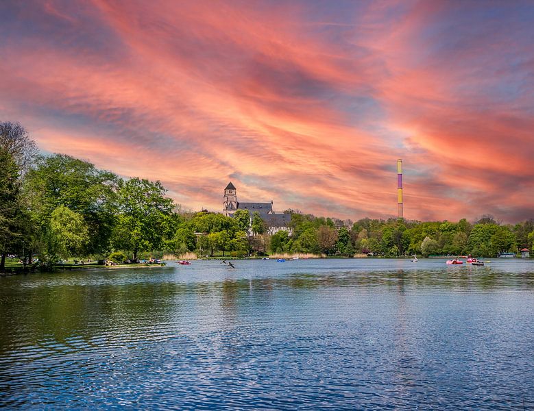 Kasteelvijver in Chemnitz Saksen van Animaflora PicsStock