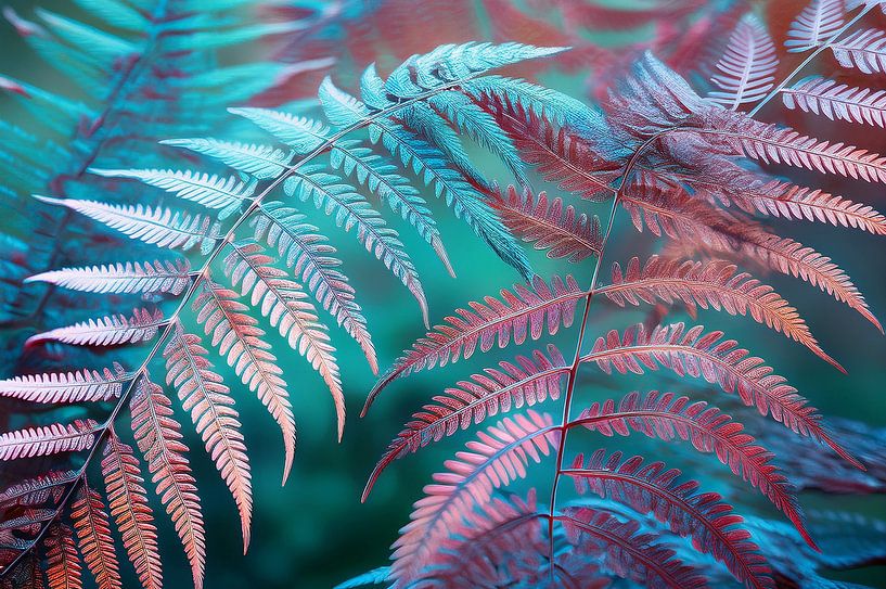 Varenbladeren in pastelkleuren van Diana Mets