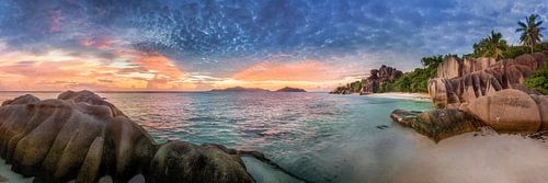Seychellen bij zonsondergang