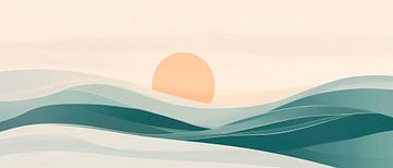 Gentle waves and soft evening sun by Poster Art Shop