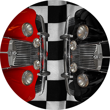 MG Midget TF rood-zwart dubbel van aRi F. Huber