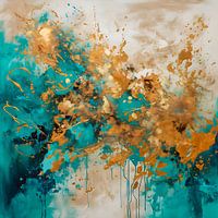 Some gold, some turquoise