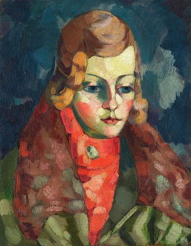 Konrad Mägi - Portret van een dame (tussen 1923 en 1924)
