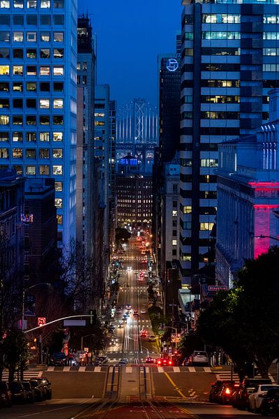 Financial district in the evening - San Francisco by Keesnan Dogger Fotografie
