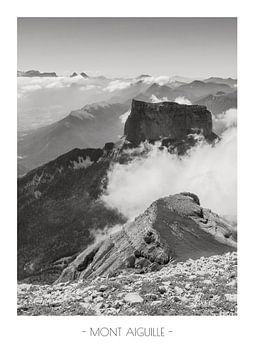 Travel poster Mont Aiguille, France by Martijn Joosse