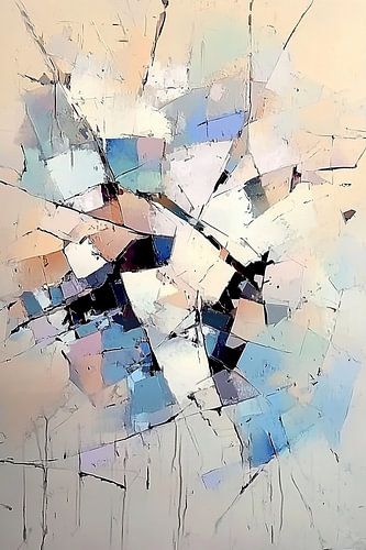 Blauw Abstract | Gebroken Blauw